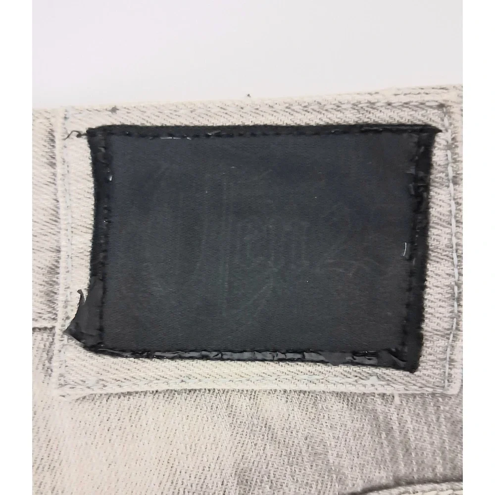 Ten 25 Jeans Men's Size 38 Gray Straight Leg Embroidered Back Pockets Pre-owned‎